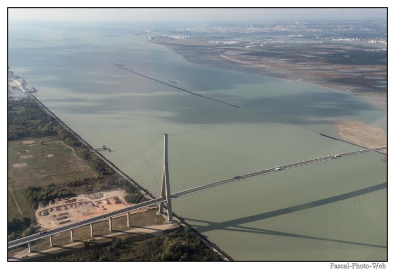 #Pascal-Photo-Web #Pont de normandie #Paysage #Calvados #France #Litoral #plage #Normandie #sable #touristique #mer #vue du ciel