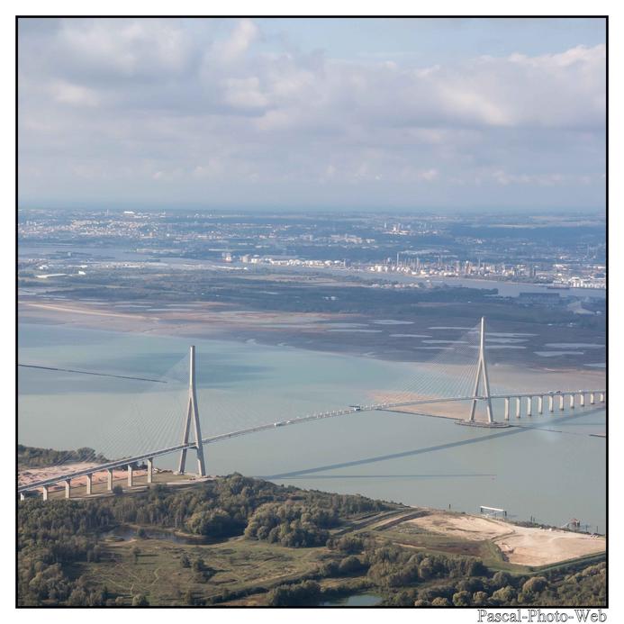 #Pascal-Photo-Web #Pont de normandie #Paysage #Calvados #France #Litoral #plage #Normandie #sable #touristique #mer #vue du ciel