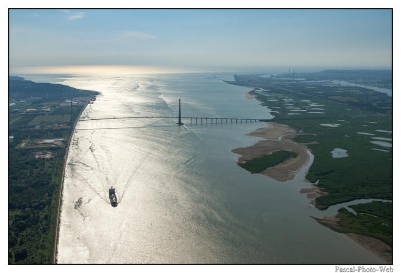 #Pascal-Photo-Web #Pont de normandie #Paysage #Calvados #France #Litoral #plage #Normandie #sable #touristique #mer #vue du ciel